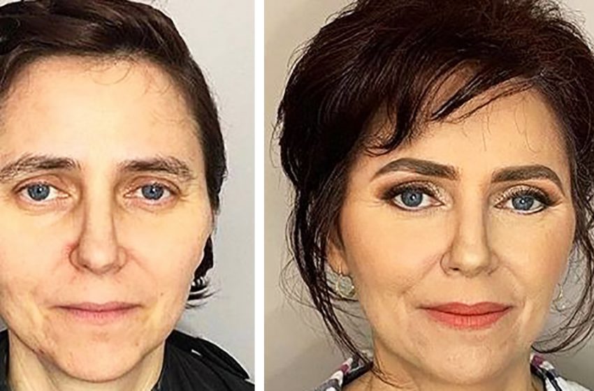  Ловкость рук и никакого мошенничества: Женщины за 50 до и после макияжа