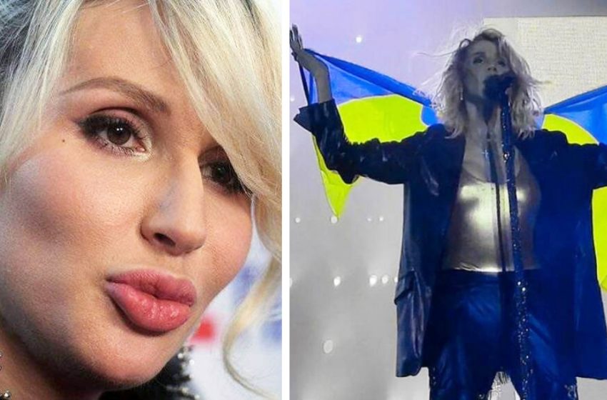  Обернулась флагом Украины и эмоционально обратилась к публике: Лобода дала первый после начала войны концерт в Риге